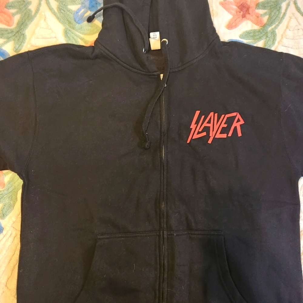 Slayer Merch new Men's LG zip up hoodie